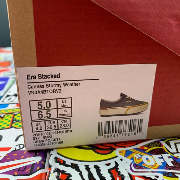 Vans Era Stacked Platform Blue Gold Womens Various Sizes - Picture 14 of 14